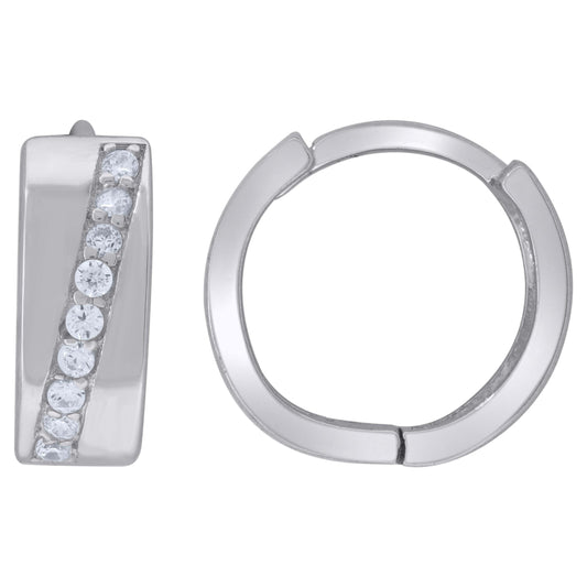 925 Sterling Silver & Cz Earring