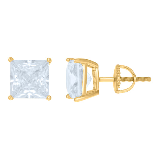925 Sterling Silver 8mm Square Stud Earrings