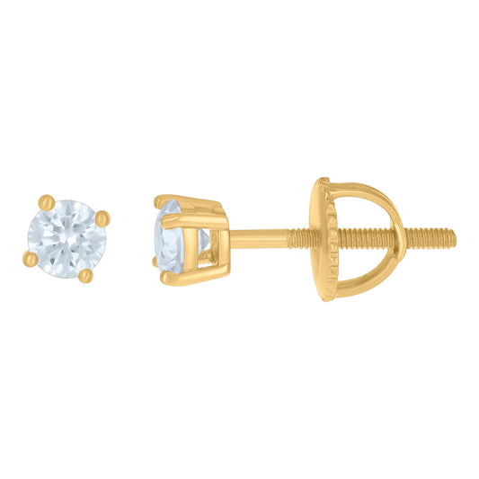 925 Sterling Silver 4mm Round Stud Earrings