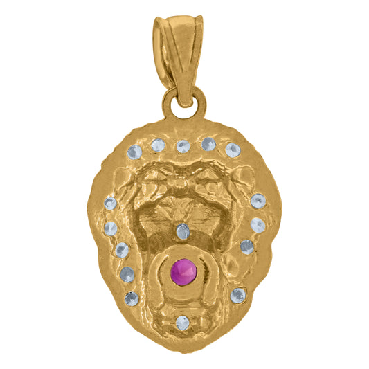 10Kt  Gold Cz Pendant