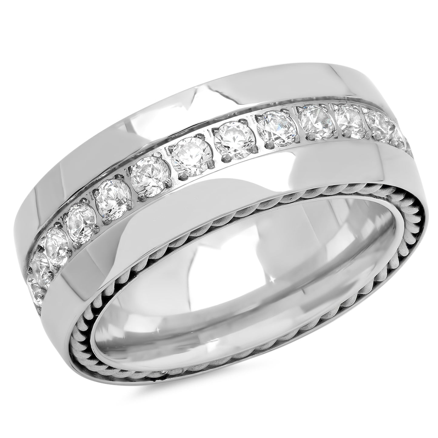 Stainless Steel Ring Sz9