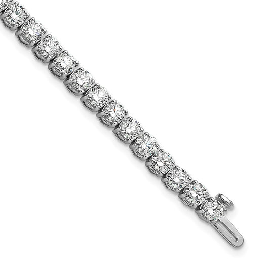 14k White Gold  9ct Lab Grown Dia VS/SI+ G+ Complete Tennis Bracelet