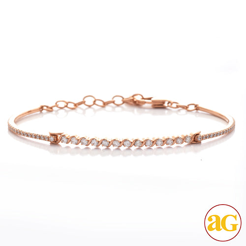 14KR 1.00CTW DIAMOND DOUBLE HINGED ADJUSTABLE