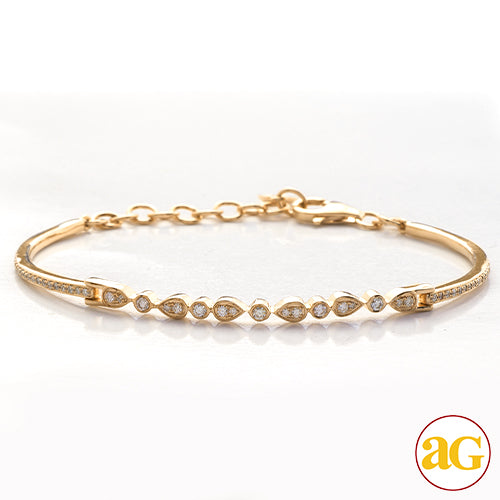 14KY 0.55CTW DIAMOND DOUBLE HINGED ADJUSTABLE