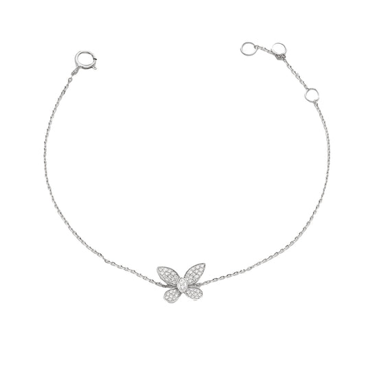 14KW 0.25CTW DIAMOND BUTTERFLY BRACELET