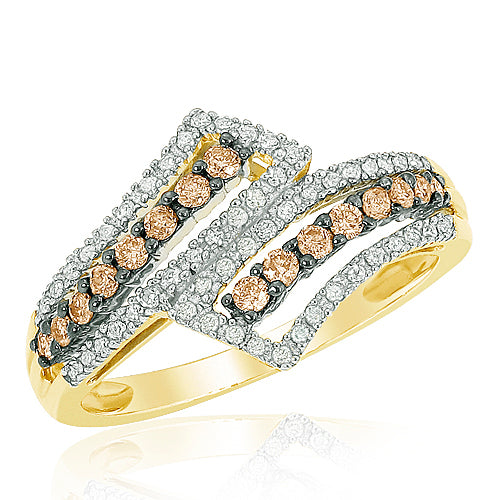 10KY 0.50CTW CHAMPAGNE DIA FANCY RING