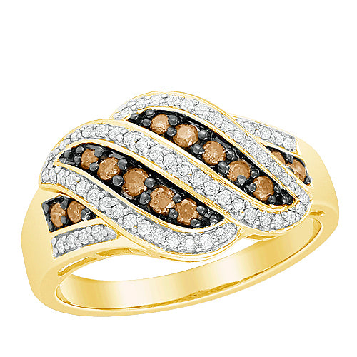 10KY 0.50CTW CHAMPAGNE DIA FANCY RING