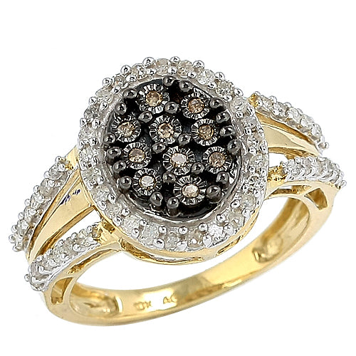 10KY 0.50CTW CD+WD FANCY RING