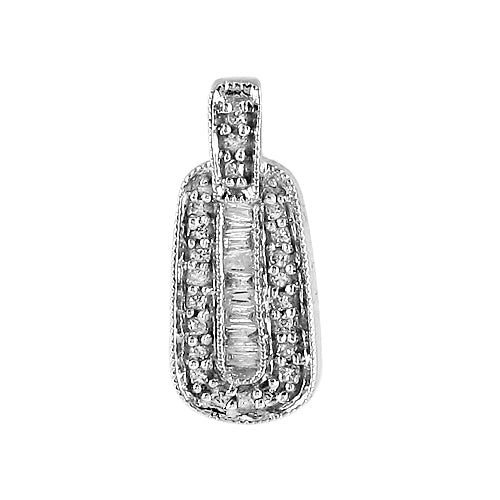14K WG 0.20CT LADIES FANCY PENDANT