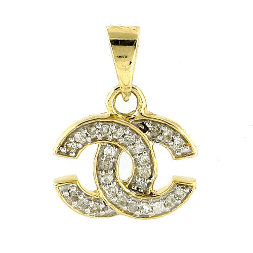 10KY 0.10CTW DIAMOND FANCY PENDANT