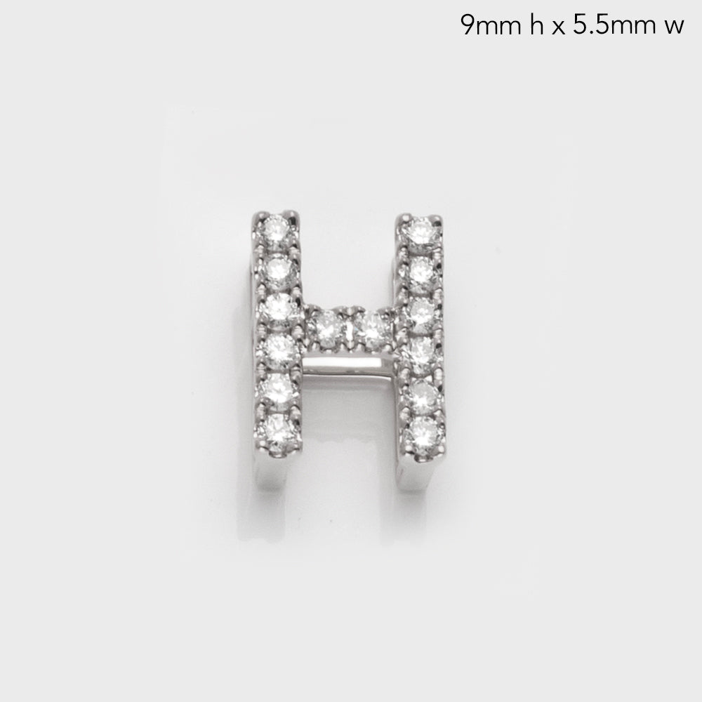 14KW 0.15CTW DIAMOND INITIAL SLIDE PENDANT