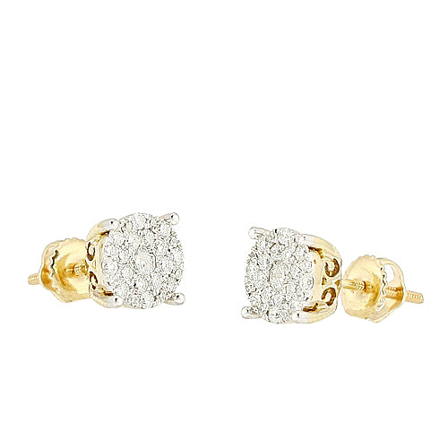14KY 0.35CTW DIAMOND LUNA CLUSTER EARRINGS  $