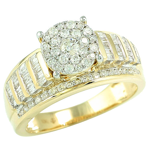 10KY 1.00CTW DIAMOND LUNA RING