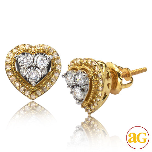 14KY 0.33CTW ILLUSION SET DIAMOND HEART CLUSTER  $