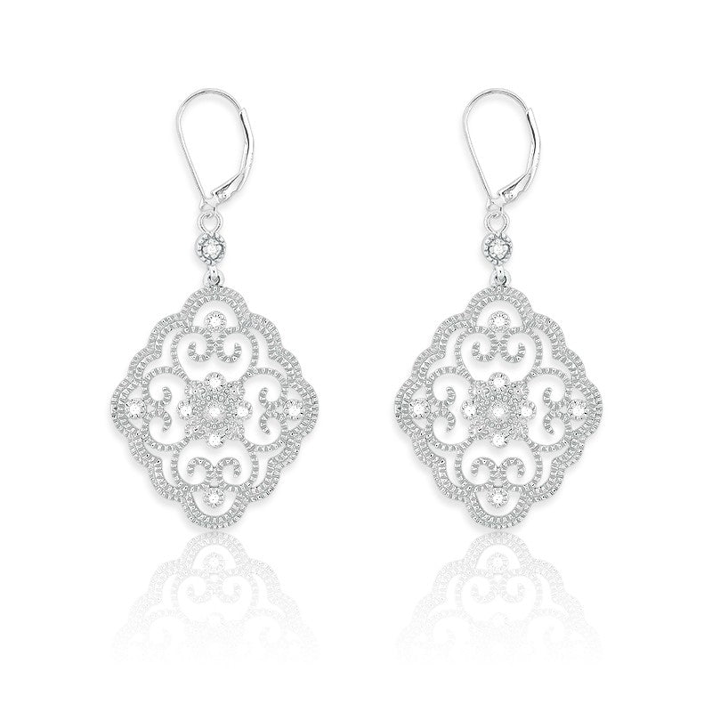 Sterling Silver 1/10ct Diamond Earrings