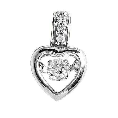 10KW 0.10CTW DANCING DIAMOND PENDANT