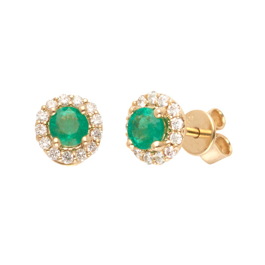 14KY 0.25CTW DIAMOND STUD EARRINGS W/