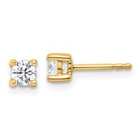 14k 1/2ct Lab Grown Diamond VS/SI+ G+ Round Comp Heavyweight Earrings