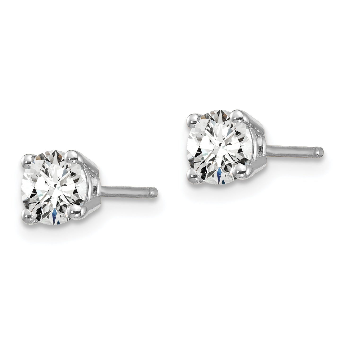 14kw 3/4ct Lab Grown Diamond VS/SI+ G+ Round Comp Heavyweight Earrings