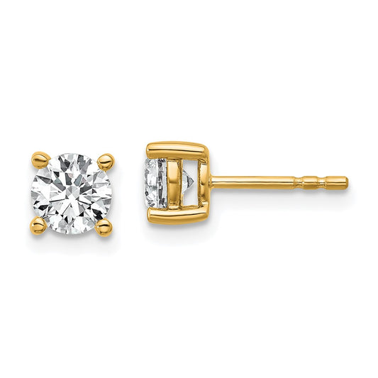 14k 1ct Lab Grown Diamond VS/SI+ G+ Round Comp Heavyweight Earrings