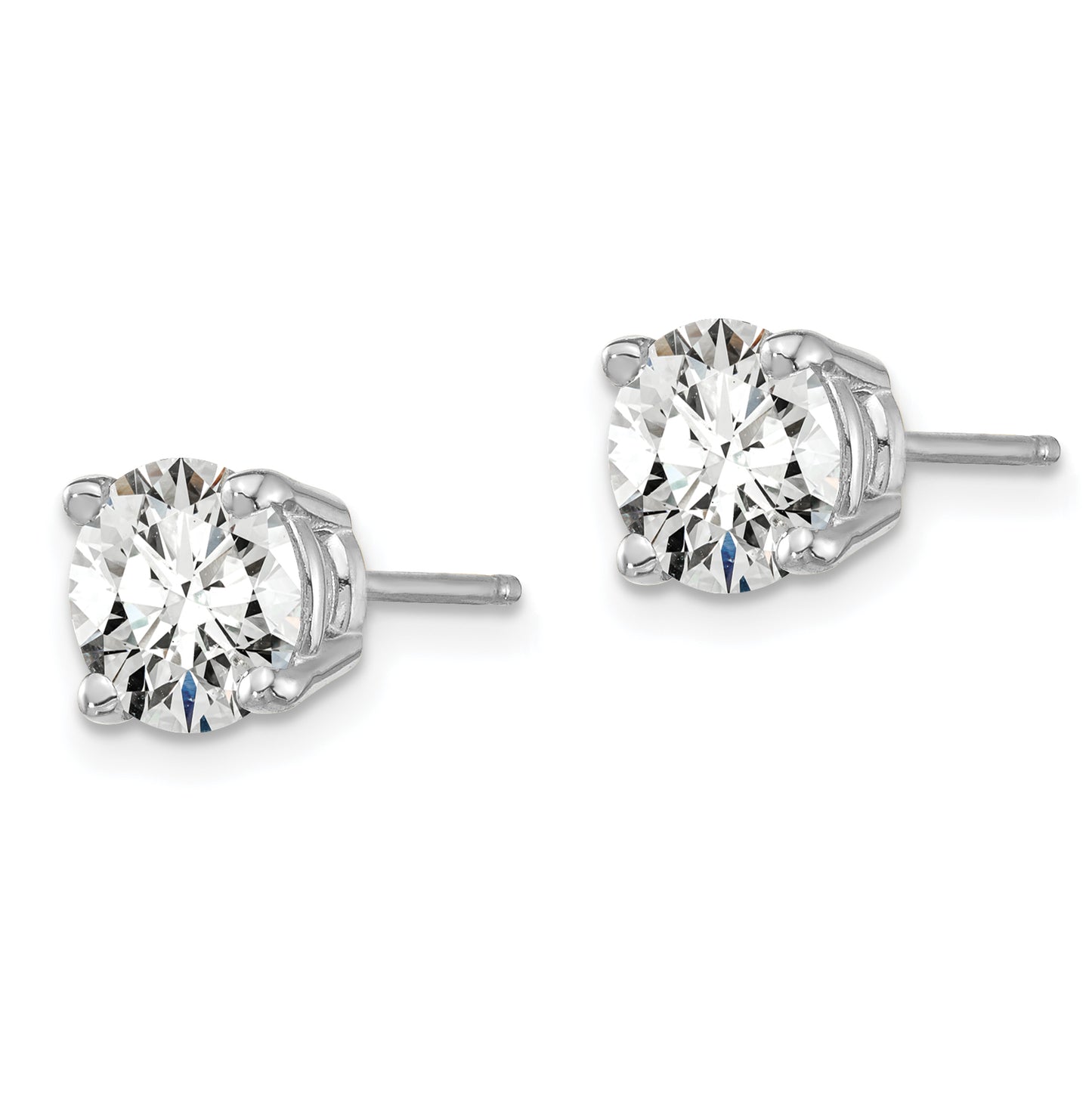 14kw 1 1/2ct Lab Grown Dia VS/SI+ G+ Round Comp Heavyweight Earrings
