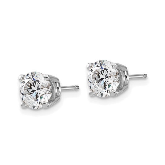 14kw 2ct Lab Grown Diamond VS/SI+ G+ Round Comp Heavyweight Earrings