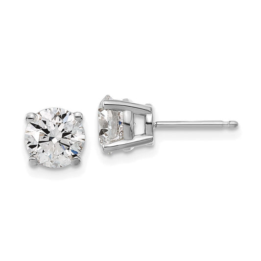 14kw 2ct Lab Grown Diamond VS/SI+ G+ Round Comp Heavyweight Earrings