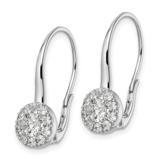 14kw 1 1/2ct Lab Grown Diamond VS/SI+ G+ Comp Drop Leverback Earrings