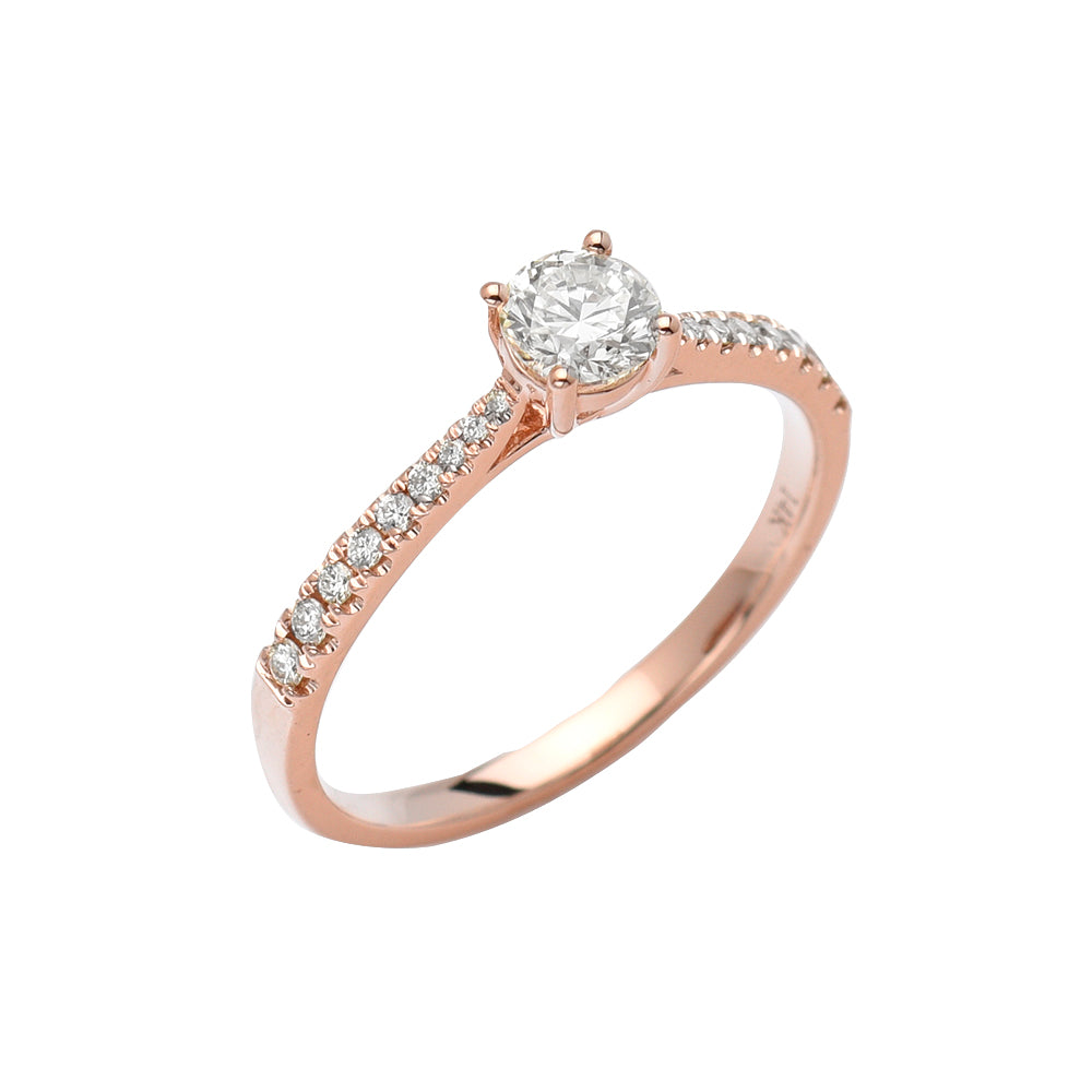 14KR 0.53CTW DIAMOND BRIDAL RING