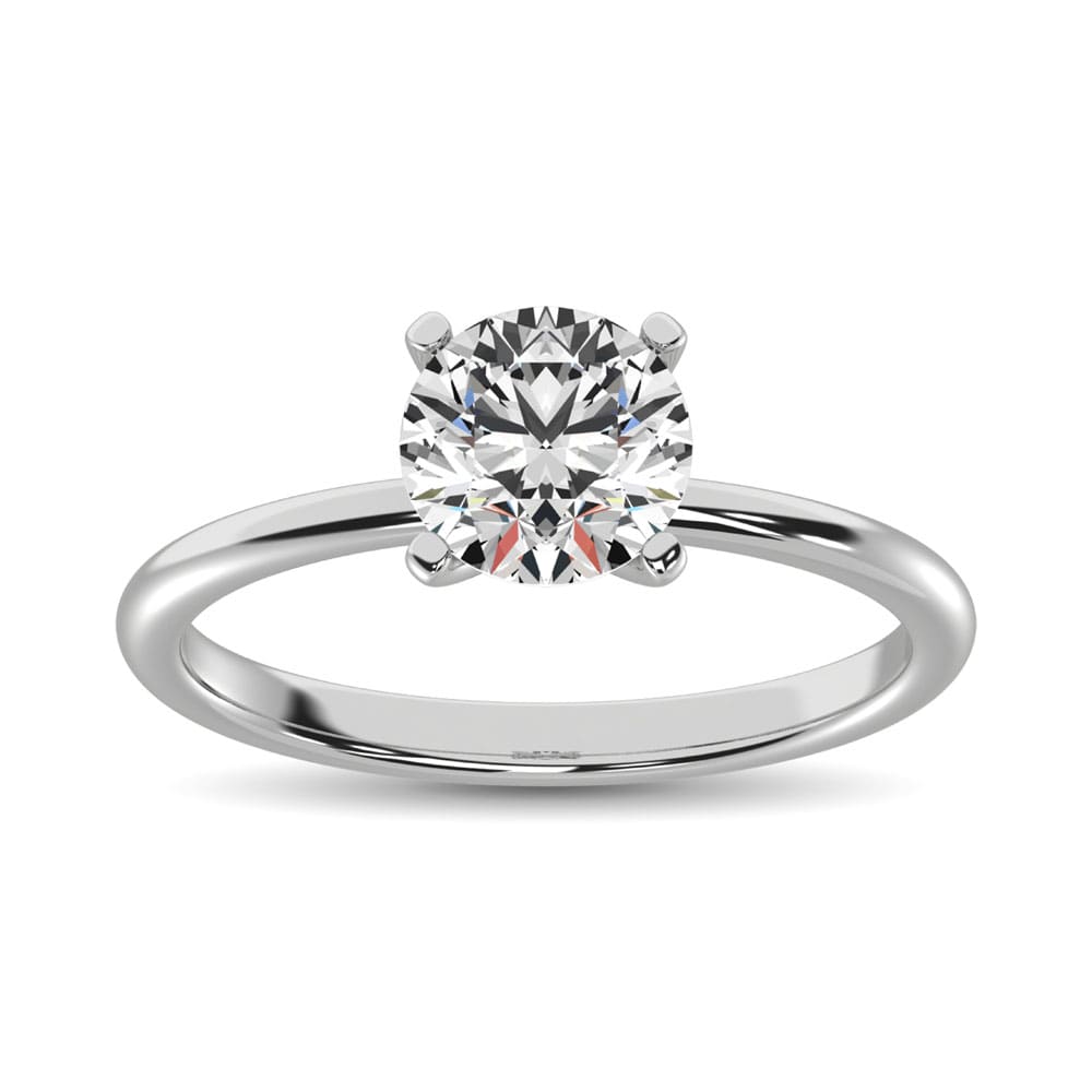 14K White Gold Lab Grown Diamond 1 1/2 Ct.Tw. IGI Certified VS F+ Solitaire Ring (Available in 1ct to 4ct)