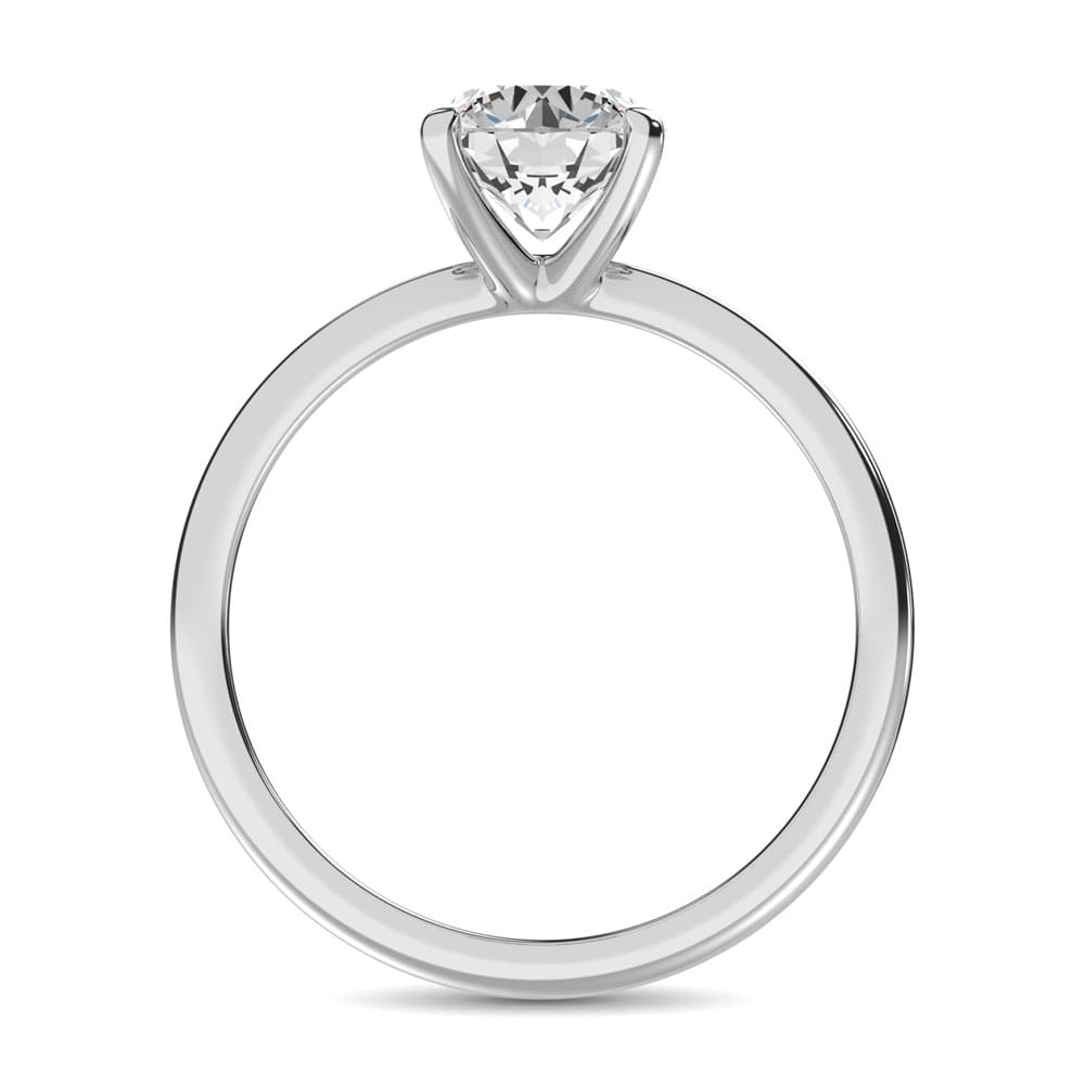 14K White Gold Lab Grown Diamond 1/2 Ct.Tw. IGI Certified VS F+ Solitaire Ring (Available in 1ct to 4ct)