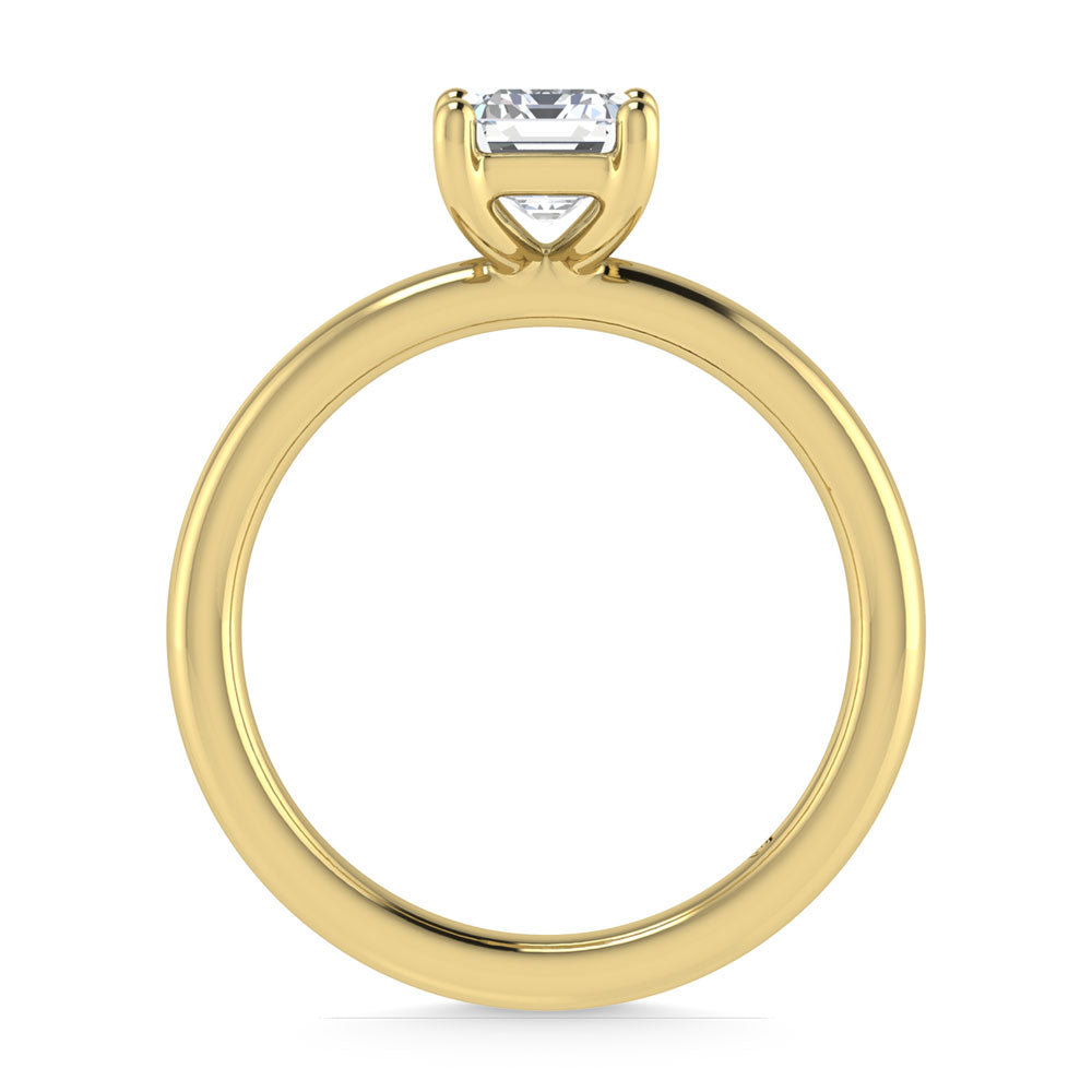 14K Yellow Gold Lab Grown Diamond 2 Ct.Tw. IGI Certified Emerald Shape Solitaire (Available from 1CT to 7CT)