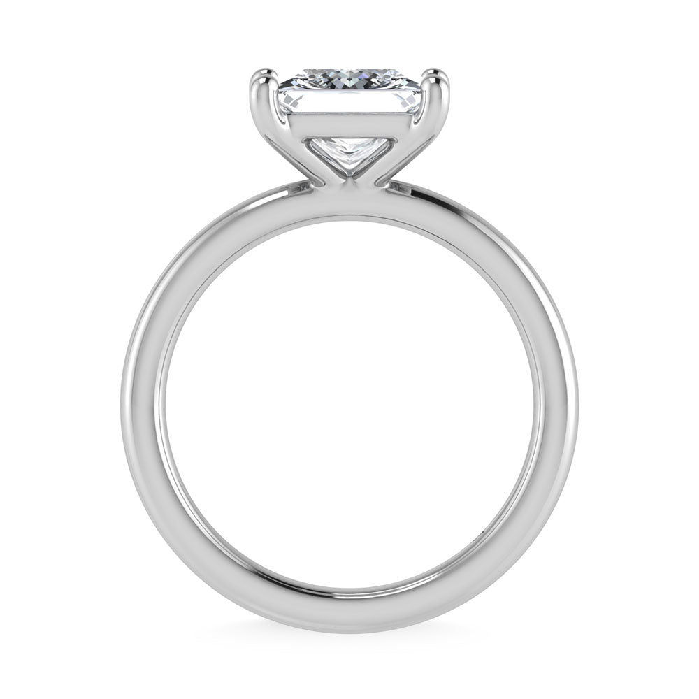 14K White Gold Lab Grown Diamond 1 1/2 Ct.Tw. IGI Certified Princess Shape Solitaire (Available from 1CT to 7CT)