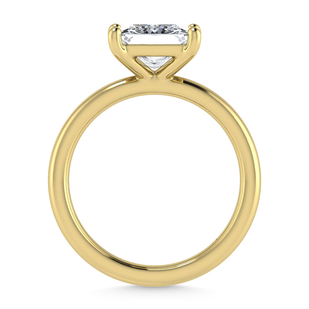 14K Yellow Gold Lab Grown Diamond 3 Ct.Tw. IGI Certified Princess Shape Solitaire (Available from 1CT to 7CT)