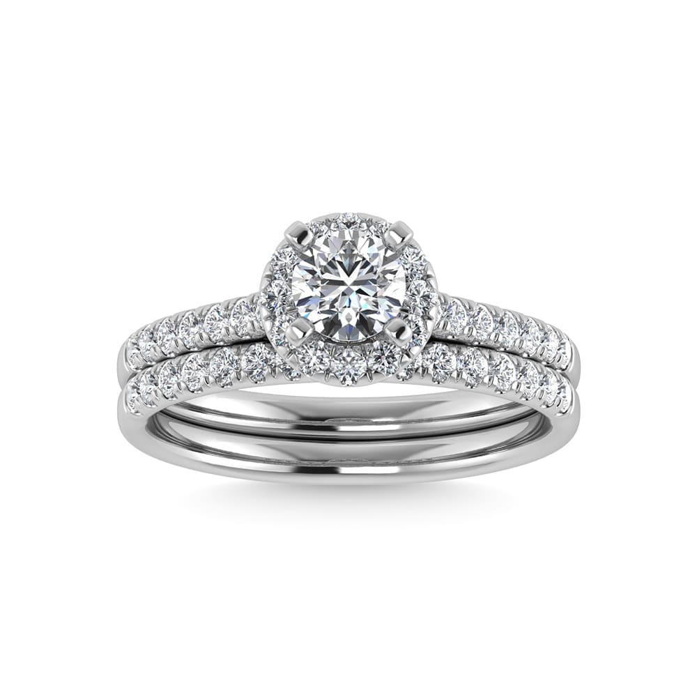 10K White Gold Lab Grown Diamond 2 Ct.Tw. Bridal Ring