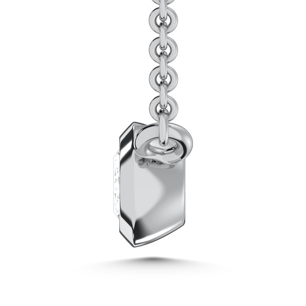 10K White Gold Lab Grown Diamond 1/6 Ct.Tw. Fashion Necklace