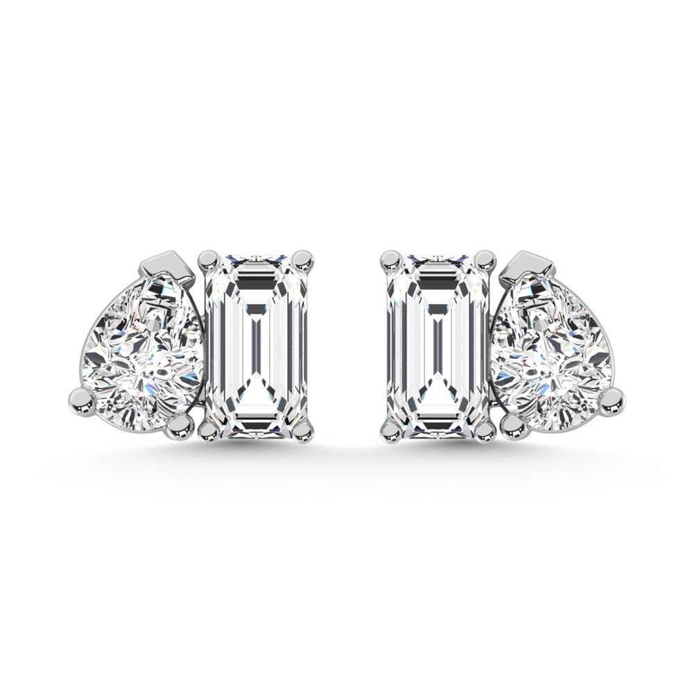 10K White Gold Lab Grown Diamond 5/8 Ct.Tw. Fashion Earrings
