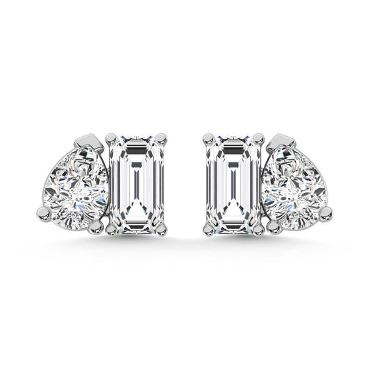 10K White Gold Lab Grown Diamond 5/8 Ct.Tw. Fashion Earrings