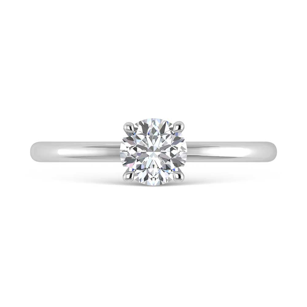 14K White Gold Lab Grown Diamond 1 1//20 Ct.Tw. Round Shape Halo Engagement Ring (IGI Certified Center 1ct)