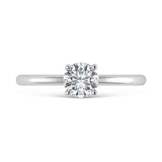 14K White Gold Lab Grown Diamond 1 1//20 Ct.Tw. Round Shape Halo Engagement Ring (IGI Certified Center 1ct)
