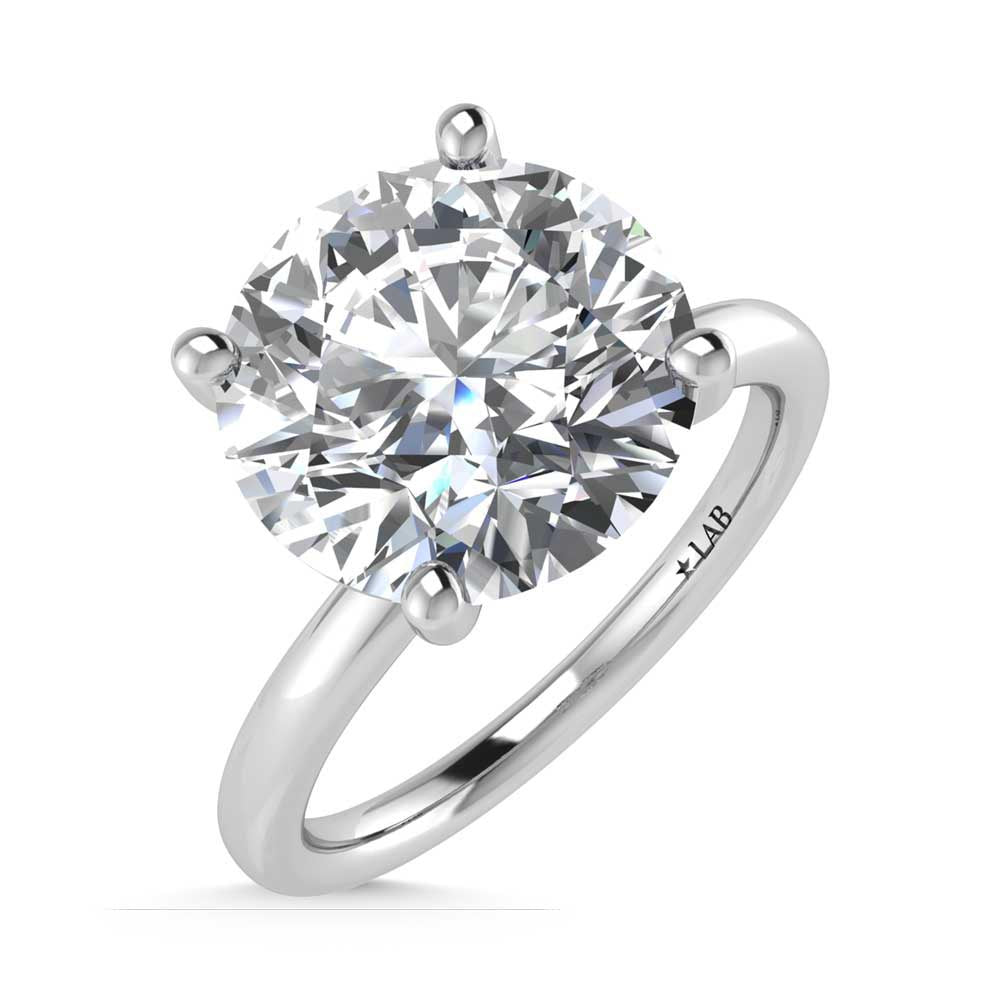 14K White Gold Lab Grown Diamond 3 1//20 Ct.Tw. Round Shape Halo Engagement Ring (IGI Certified Center 3ct)