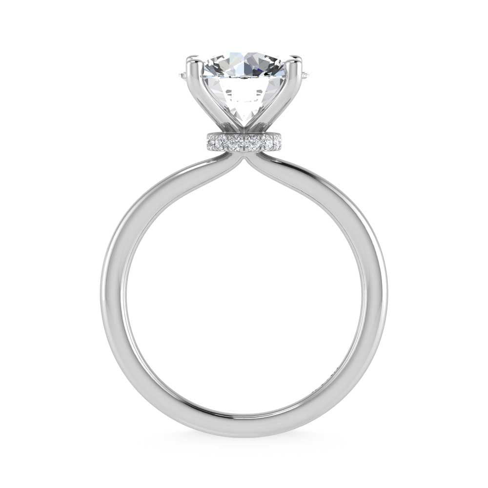 14K White Gold Lab Grown Diamond 3 1//20 Ct.Tw. Round Shape Halo Engagement Ring (IGI Certified Center 3ct)