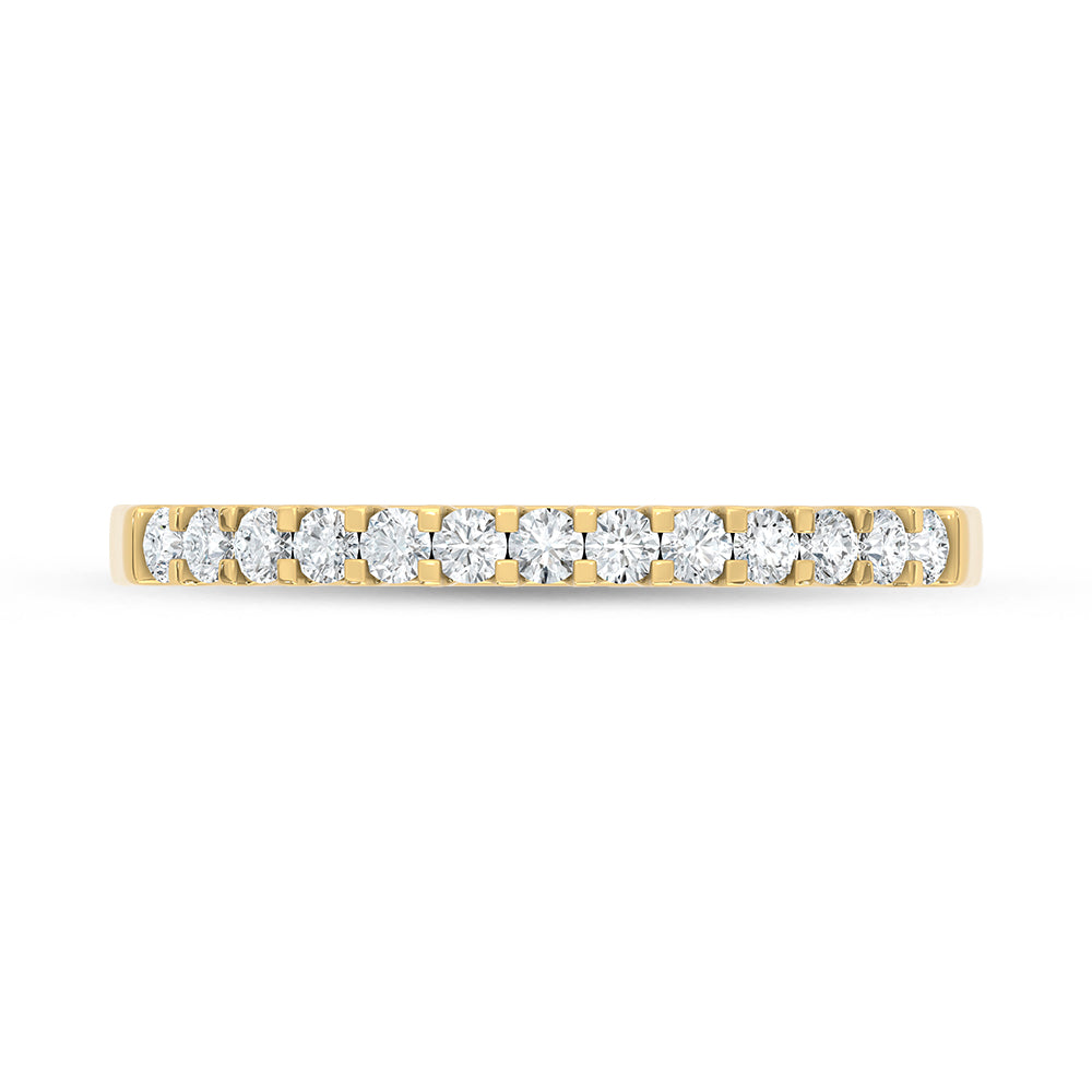14K Yellow Gold Lab Grown Diamond 1/3 Ct.Tw. Ladies Machine Band