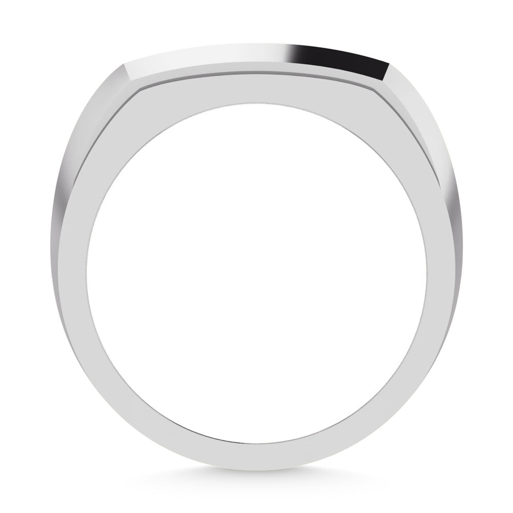 10K White Gold Diamond 1/4 Ct.Tw. Mens Band