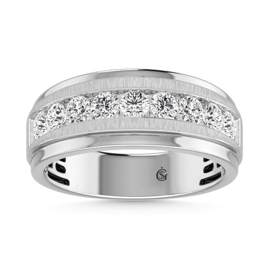 10K White Gold Diamond 1/2 Ct.Tw. Mens Band
