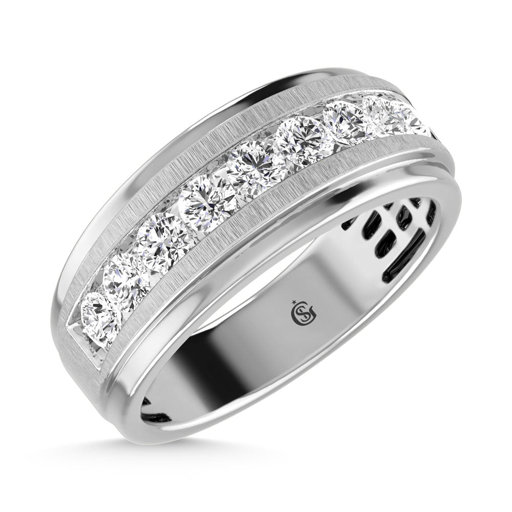 10K White Gold Diamond 1/2 Ct.Tw. Mens Band