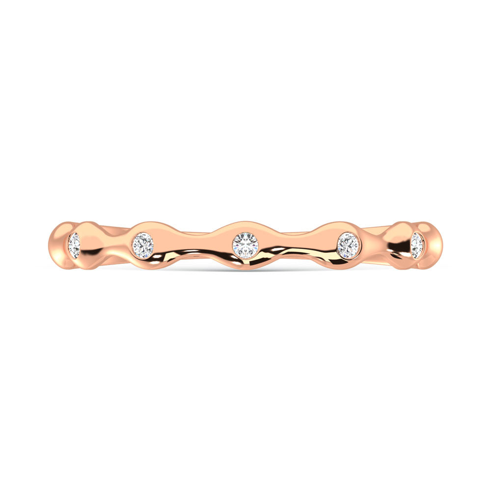 10K Rose Gold Lab Grown Diamond 1/20 Ct.Tw. Wedding Band