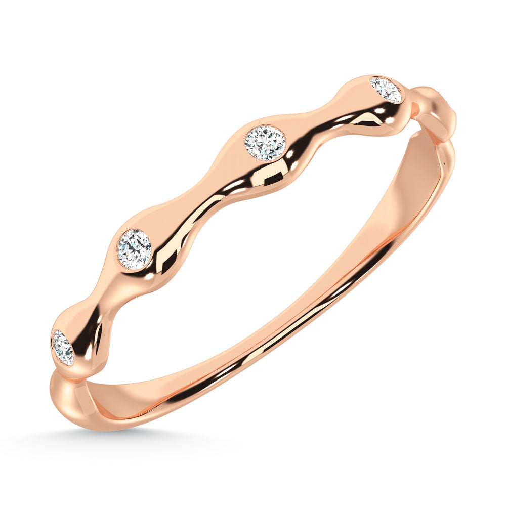 10K Rose Gold Lab Grown Diamond 1/20 Ct.Tw. Wedding Band