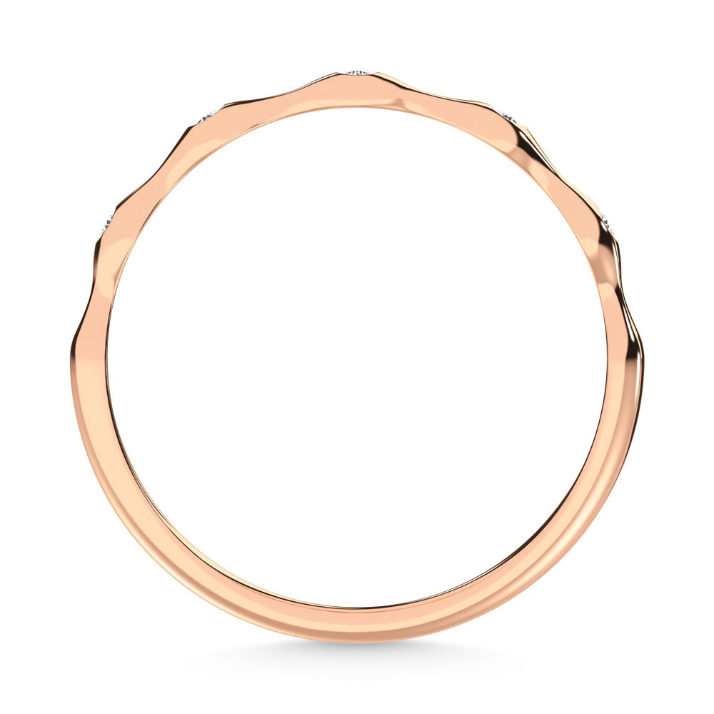 10K Rose Gold Lab Grown Diamond 1/20 Ct.Tw. Wedding Band