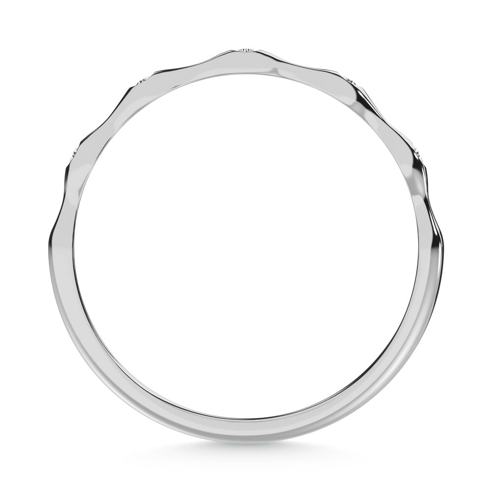 10K White Gold Lab Grown Diamond 1/20 Ct.Tw. Wedding Band